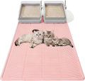 Pink 40"x 28" Cat Litter Mat Extra Large Waterproof Litter Box Mat Kitten Pet Trapping Rug Pad Easy to Clean Trapping Pad to Keep The Floor Clean for Multiple Pets Indoor Floor by Unknown