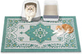 Cat Litter Mat, 35" x 23" Litter Box mat, Traps 100% Litter, Non-Slip Kitty Litter Trapping mats, Large Cute Litter mat, Easy Clean for Scatter Control, Bohe cat Food mat, Urine Waterproof by YOSEPATI
