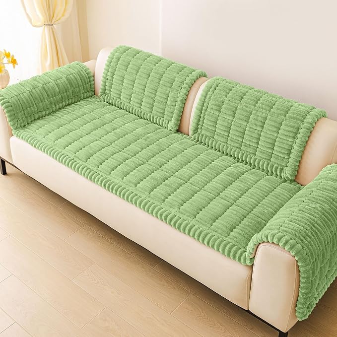 hyha Couch Cover for Dogs, Washable Non Slip Plush Flannel Sofa Protector | Thick Flannel, Anti-Slip Backing, Pet Hair & Scratch Protection, Fits Sofa & Loveseat (27.6" x 82.7") - Image 9