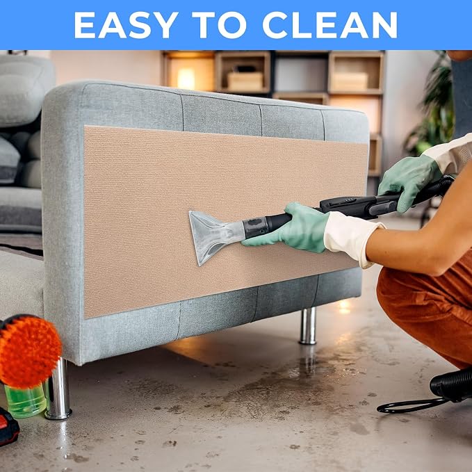 Cat Carpet remnants Cat Scratching Mat Trimmable Self-Adhesive Carpet DIY Climbing Scratcher Scratch Furniture Protector Covering Posts (78.7" x 15.8" Beige) - Image 6
