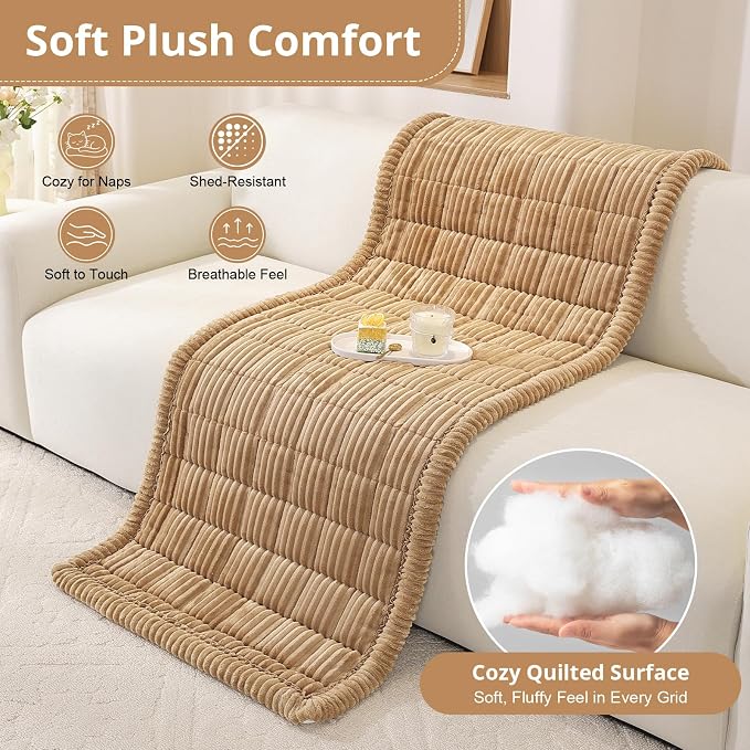 OstepDecor Couch Cover for Dogs, Washable Non Slip Sofa Cover for Pets | Soft Couch Covers for Sofa, Loveseat and Sectional, Furniture Protector Against Pet Hair & Dirt (35.4" x 35.4", Khaki) - Image 6