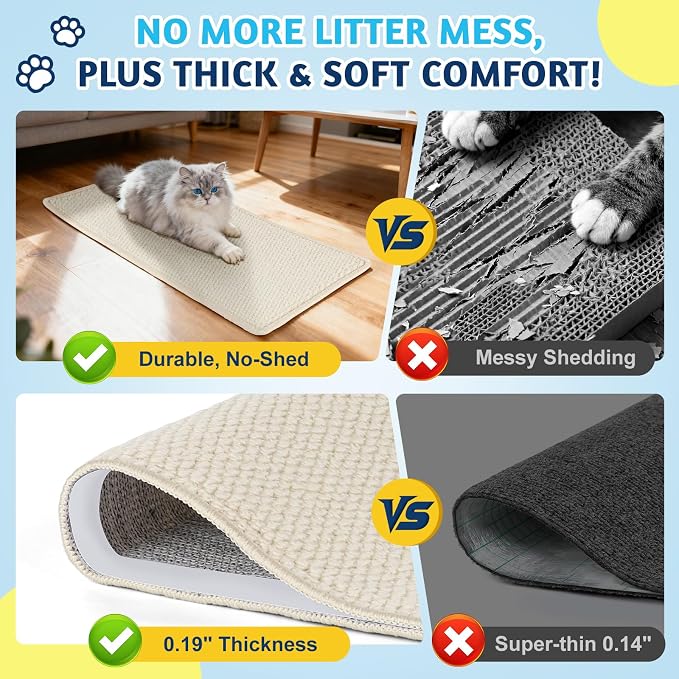 ENONCI Door Protector from Cat Scratching 19.6x7.8 Cat Wall Corner Scratcher - Image 4