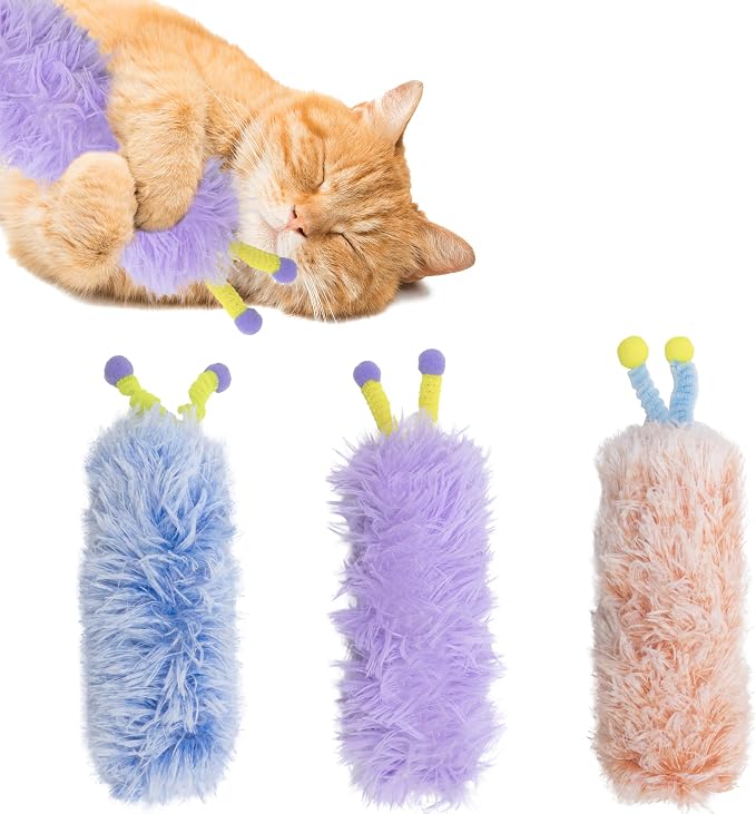 3 Pack Catnip Toys,Soft Cat Pillows Toys with Antennae, Funny cat Toy by MAIIU