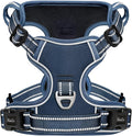 HEELE Dog Harness for Medium Dogs No Pull Dog Vest Harness with Soft Padded Handle Reflective for Outdoor Training, Royal Blue, M | Reflective Front Clip Vest with Control Handle, No Choke, Adjustable 2 Metal Rings for Outdoor Walking Training by HEELE