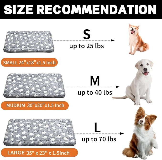 pobopobo Dog Bed Mat, Reversible Crate Pads for Small/Medium/Large Dogs & Cats Sleeping, Portable & Soft, Dog Beds Crate Pad - Machine Washable Mat Bed Kennel Mat Cat Bed - Image 4