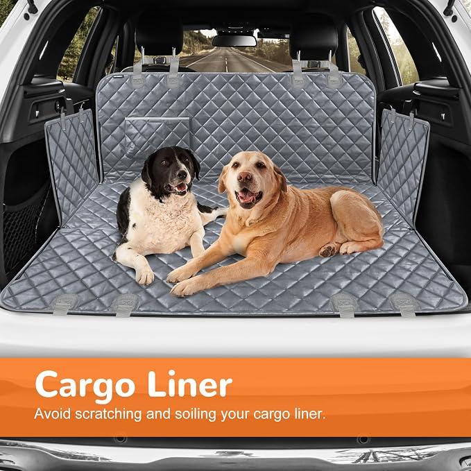 URPOWER XL Dog Seat Cover for Full-Size Truck Back Seat, Waterproof Hammock | 600D Oxford, Side Flaps with Zippers, Scratch Resistant, Non-Slip, Easy Install, Machine Washable, Dog Seat Belt Included - Image 4