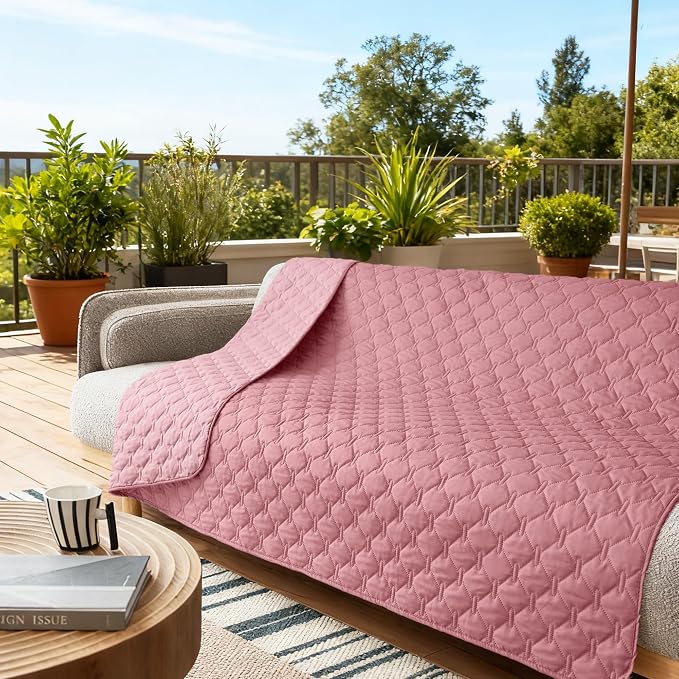 gogobunny 3X Stronger Waterproof Pet Blanket, Scratch Proof Furniture Protector for Dogs Cats, Reversible Cover 82x102 Inch, Dark Pink/Light Pink - Image 8