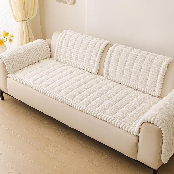 hyha Couch Cover for Dogs, Washable Non Slip Plush Flannel Sofa Protector | Thick Flannel, Anti-Slip Backing, Pet Hair & Scratch Protection, Fits Sofa & Loveseat (27.6" x 88") - Image 9