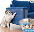 12PCS Symmu No Pins Anti Cat Scratch Furniture Protector for Fabric Sofa | No-Residue, Heavy-Duty, No Pins Required, Single-Sided, Clear, Cuttable, Pet-Friendly, Easy to Install by Unknown