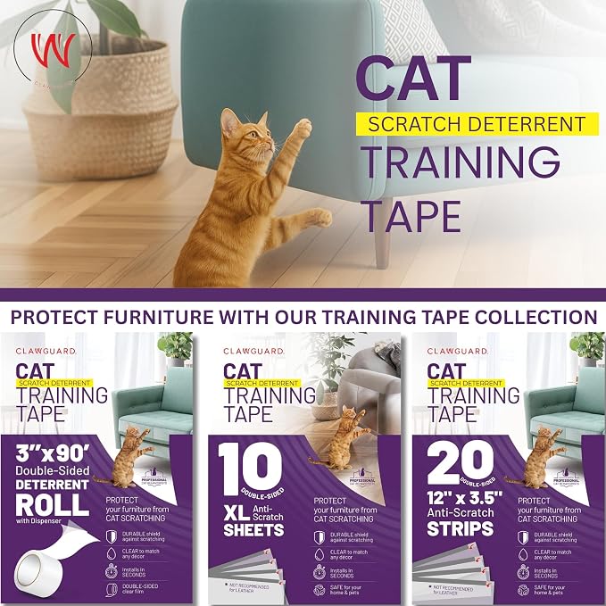 Cat Scratch Furniture Protector Tape Dispenser – Anti Scratch Cat Tape for Furniture, Couch Protector from Claws & Deterrent (XL) - Image 7
