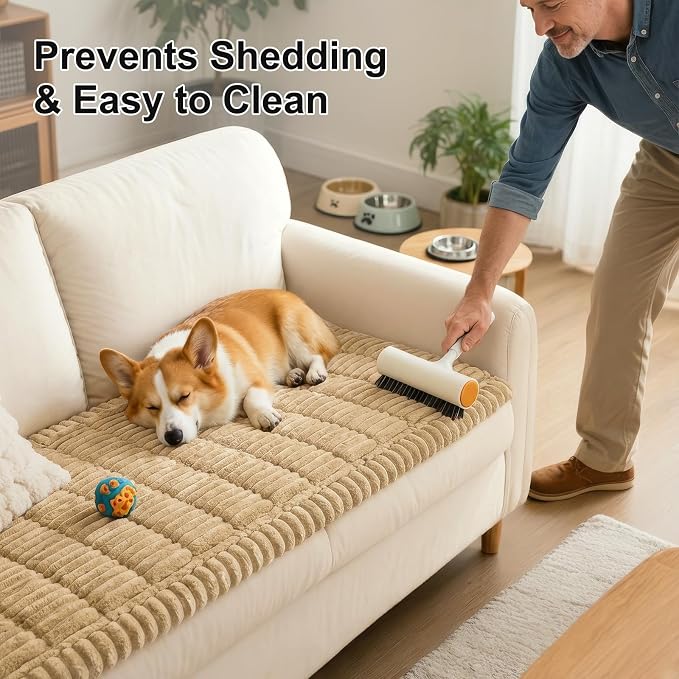 Smiry Couch Cover for Dogs, Non Slip Washable Sofa Protector for Pets | Soft Furniture Cover for Leather & Fabric Couches, Cozy Protect Against Fur, Dirt & Messes, Pet Friendly, 27.6"x59" - Image 7