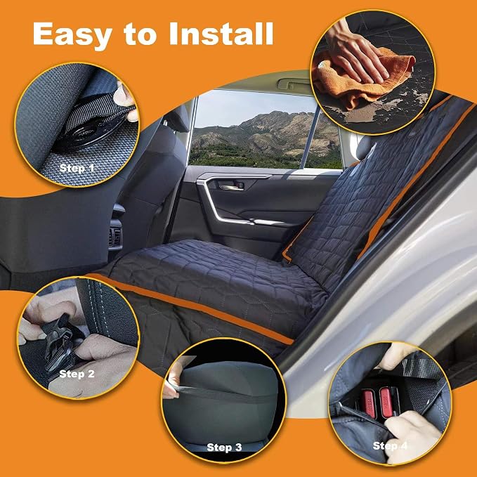Reliadura Dog Seat Cover for Back Seat Waterproof Bench Seat Covers for SUV Washable Car Seat Covers for Dogs Non-Slip Pet Seat Cover for Back Seat Heavy Duty Protector for SUVs - Image 5