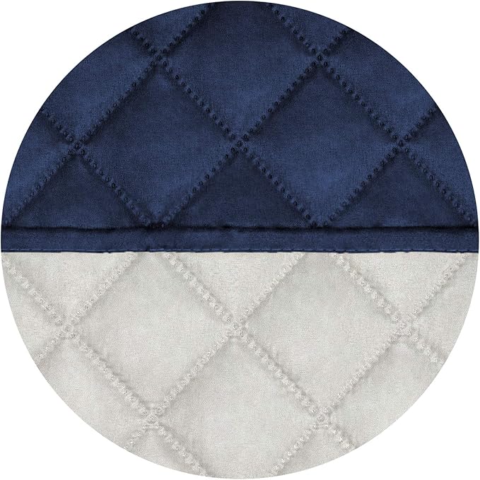 PureFit Reversible Quilted Couch Covers for Dogs Sofa Cover 4 Seater 88" | Navy/Ivory, Water Resistant Couch Protector, Washable Pet Couch Cover with Non Slip and Elastic Straps For Kids - Image 5