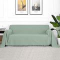 MYSKY HOME Couch Cover Sage Green Sofa Covers, Sectional Couch Covers for 2 Cushion Couch, Geometrical Couch Cover Living Room Sofa Throws Sofa Slipcovers for Pets, Dogs(X-Large, 91" x 118", Sage) by MYSKYHOME