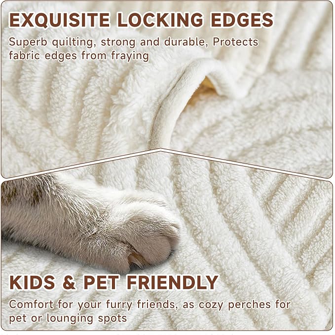 OTOB Pet Couch Covers for 3 Cushion Couch Sofa Washable Anti Slip, 1 Piece | Matcha Green, 27.6"x70.9", Soft Plush, All Seasons, Breathable, Modern, Wear-Resistant, Couch Cover for Dogs, Fade Resistant - Image 4