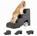 Garnpet Dog Stairs for Bed with Tunnel, 4-Step Dog Steps for Small Dogs and Cats, Non-Slip Indoor Pet Stair for Couch Sofa and Chair, Dark Grey by Garnpet