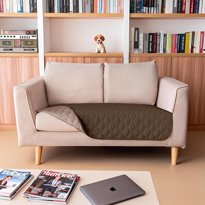 gogobunny 100% Double-Sided Waterproof Dog Bed Cover Pet Blanket Sofa Couch Furniture Protector for Puppy Large Dog Cat, Reversible (32x53 Inch (Pack of 1), Dark Chocolate/Light Chocolate) - Image 4