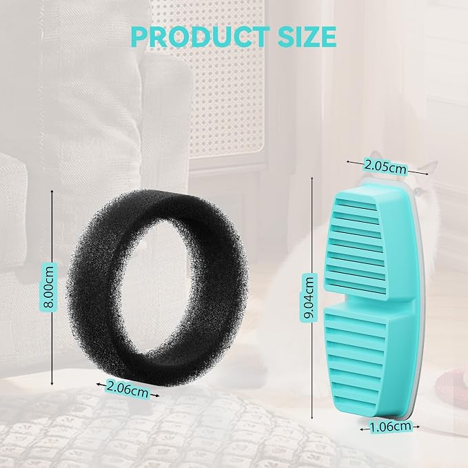 BEMOONY Cat Water Fountain Filters: Pet Water Fountain Replacement Filter | 12 Packs of Cat Fountain Filters (6 Carbon Filters + 6 Sponges) - Multiple Filtration Please replace it every 2-3 weeks - Image 7