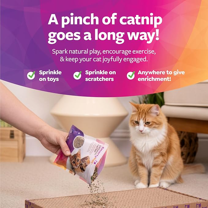 SmartyKat Organic Catnip for Cats and Kittens, 1 Ounce Resealable Pouch, Produced Without Insecticides - Image 5