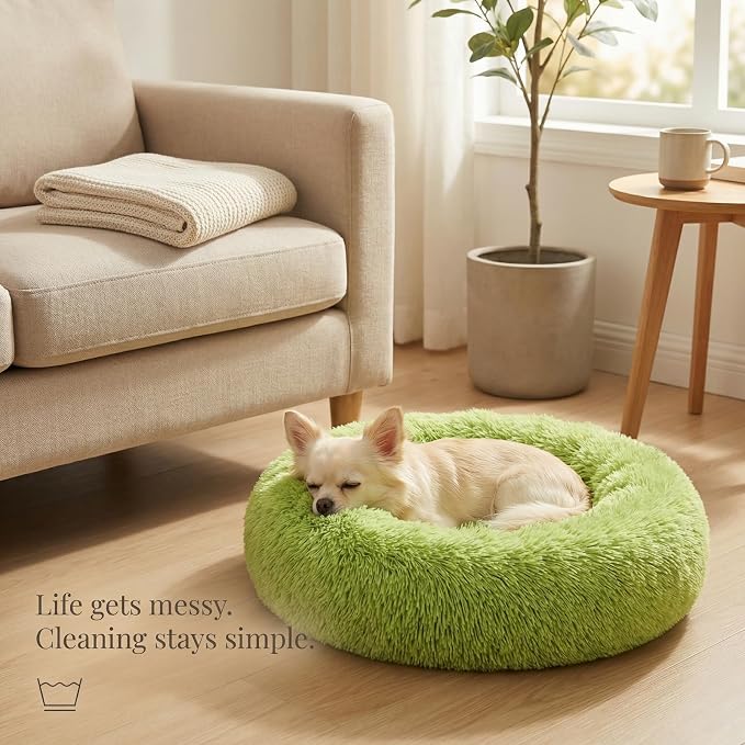 nononfish Calming Donut Dog Bed,Soft Plush Pet Bed for Small Dogs | Soft calming donut bed with plush comfort and raised edge support. - Image 7