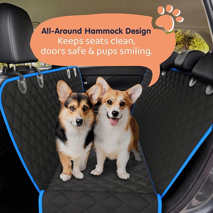 Petloox XL Dog Car Seat Cover for Back Seat, Waterproof Hammock for Car, SUV & Truck, Non-Slip Backseat Cover for Dogs, Heavy-Duty Dog Hammock Style Seat Protector Pets, Easy to Install & Clean - Image 2