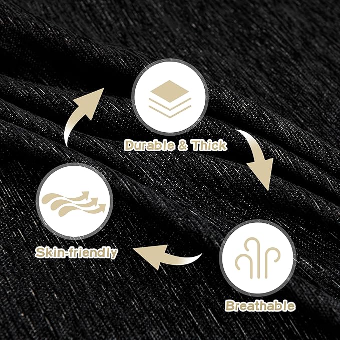 MYSKY HOME Couch Covers for Sofa, Black Couch Sofa Covers for 3 Cushion Couch Sofa, Non Slip Soft Sofa Cover, Couch Cover for Dogs Washable Furniture Protector, 91"x134", Black - Image 8