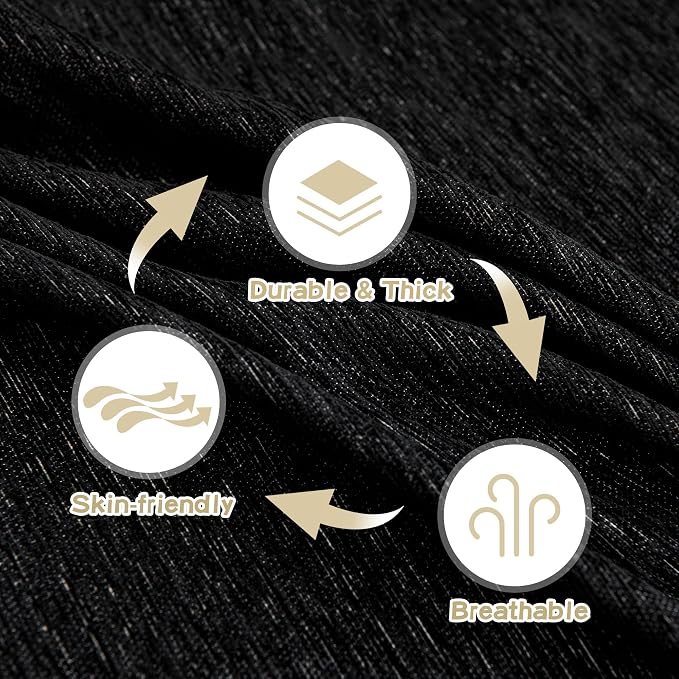 MYSKY HOME Black Couch Covers, Couch Cover 2 Cushion Sofa Pet Couch Cover for Sofa, Sectional Couch Covers L Shape Throw Sofa Cover, Soft Washable Pets Covers for 2 Cushion, 71"x118", Black - Image 8