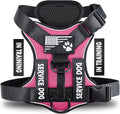 Service Dog Harness, Reflective Dog Vest Harness with 5 PCS Patches, Adjustable Soft Oxford Pet Harness, Inner Layer Mesh, Easy to Control for Dogs by DemigreatLLC