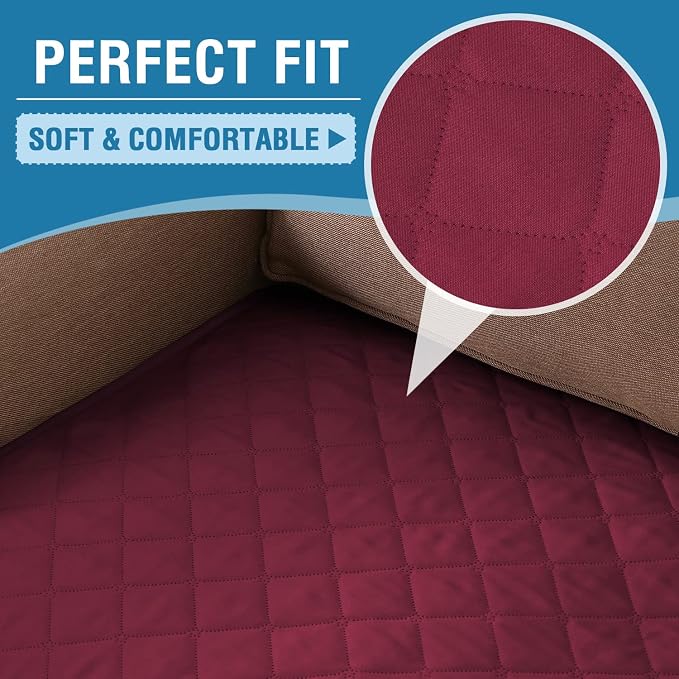 H.VERSAILTEX Couch Cover for Dogs Washable 100% Waterproof Sofa Cushion Cover Dog Bed Cover Non-Slip Pet Blanket for Sofa Cushion Protector, 35" x 82", Burgundy - Image 7