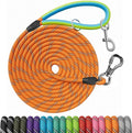 NTR 30FT Puppy Leash, Nylon Rope Long Dog Leash with 2 Swivel Hooks and Comfortable Padded Handle, Dog Line Tether for Small Medium Large Dogs Training, Playing, Camping, or Backyard by NTR