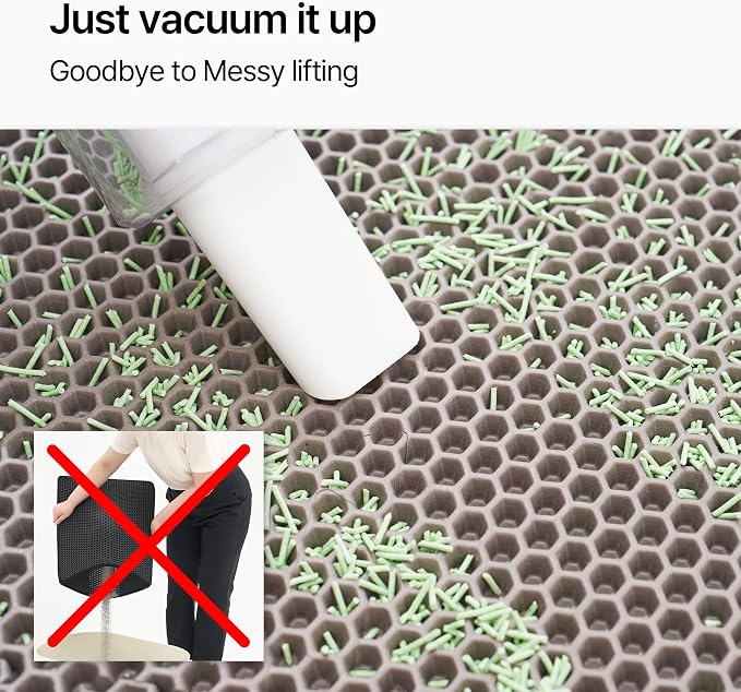 Mewtopia No-Gap Puzzle Cat Litter Box Mat – Seamless, Limitless Expandable, Extra Large(41.3"x21.6") Litter Trapping mat, Urine & Waterproof, Detachable, Easy to Rinse, Vacuum. - Image 6