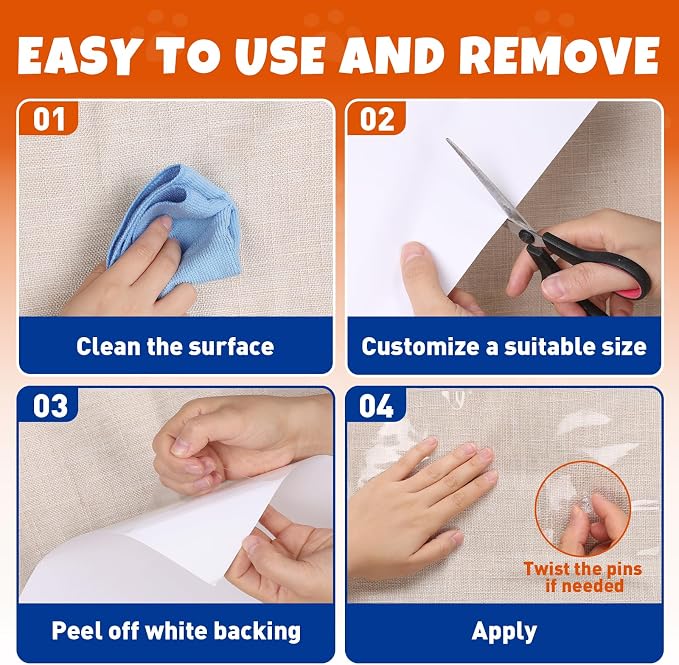 17Pack- Anti Cat Scratch Furniture Protector, Clear Couch Protector - Image 7