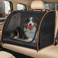 Dog Car Seat, Enclosed Carrier for Pets Travel Safety Dog Crate Soft-Sided Covered Car Kennel Carrier for Backseat for Medium Dogs by UNICITII