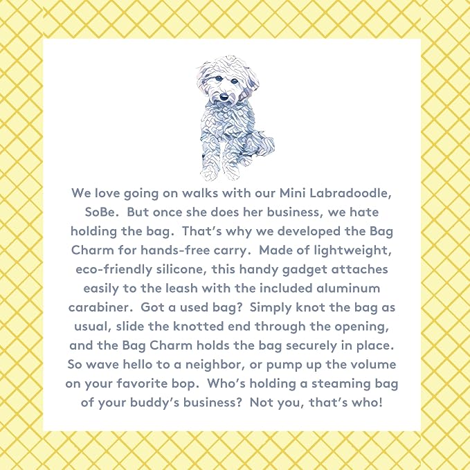 Dog Poop Bag Holder Charm for Hands-Free Carry of Used Poop Bag, Durable Eco-Friendly Silicone Dog Walking Accessory with Carabiner Clip-Blush Pink - Image 9