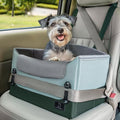 A 4 Pet Dog Booster Car Seat, Under 25 lbs, Patent Buckles | Clip-on safety leash, portable, pet travel carrier, fits most cars by A4PET