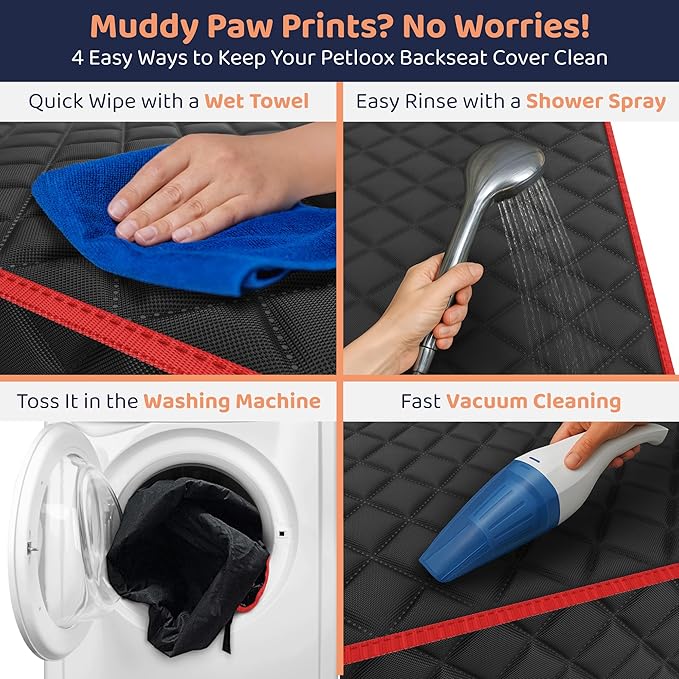 Petloox XL Dog Car Seat Cover for Back Seat, Waterproof Hammock for Car, SUV & Truck, Non-Slip Backseat Cover for Dogs, Heavy-Duty Dog Hammock Style Seat Protector Pets, Easy to Install & Clean - Image 5