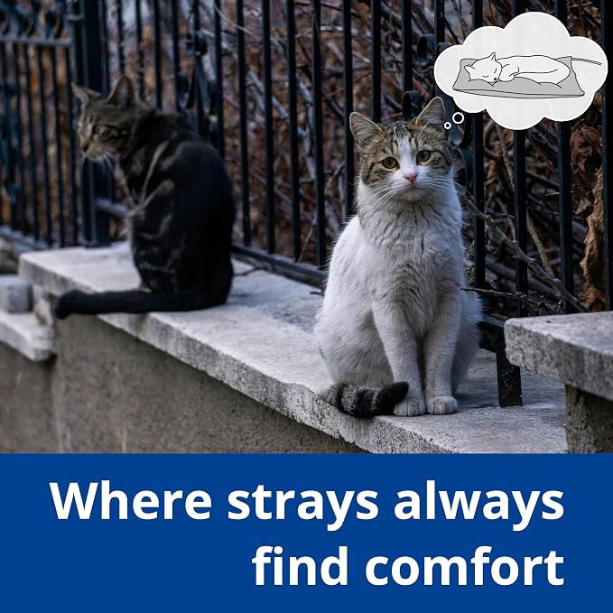 Outdoor Cat Heating Pad, 27.5" x 15.7", 50W, Grey | Water-Resistant Bottom, Adjustable Cushion Loft, Auto Temperature Control, Ideal for Large Cats, Puppies, Garages & Barns - Image 6