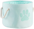 Bone Dry Pet Storage Collection Collapsible Bin, Small Round, Aqua by BoneDry