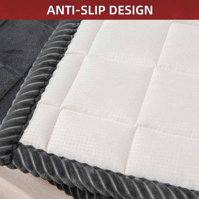 Couch Cover for Dogs Washable Pet Bed Fuzzy Pet Couch Covers Nonslip Couch Slipcover for Dogs, Kids, Pets Friendly Sofa Cover Loveseat Covers (Dark Gray, 21''x39''/Rectangular) - Image 5