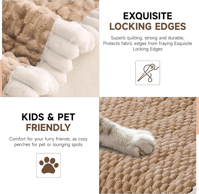 OTOB Couch Cover for Dogs Washable Non Slip Pet Couch Covers Sofa Protector | Coffee, 27.6" x 59.1", Fuzzy Soft Plush, Pet Friendly, All Seasons, Breathable, Modern, Wear-Resistant, Loveseat Covers - Image 4