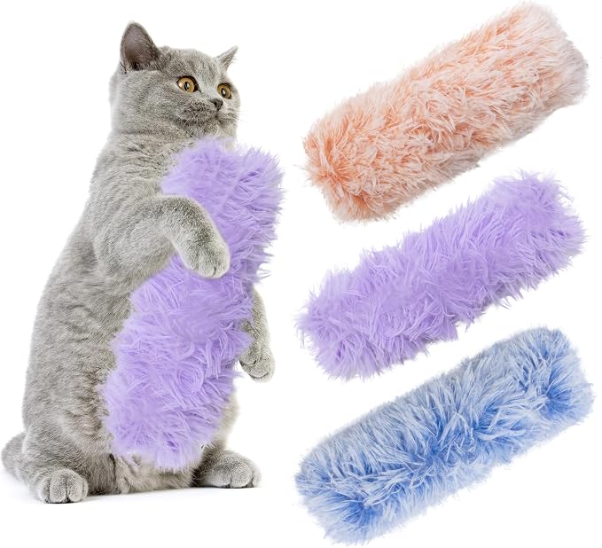 3 Pack Catnip Toys,Soft and Durable Cat Pillows Toys, Funny cat Toy | Rich Color Catnip toy, Cat toys for indoor cats, Indoor Interactive toy, cat kicker toy, Companion Toys for Cats (Purple Set) by MAIIU