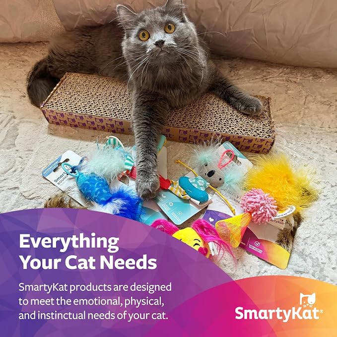 SmartyKat Instincts Prideful Player HappyNip Launch & Chase Cat Toy for Indoor Cats & Kittens, Launchable Toy with Catnip & Silverine - Image 4