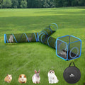 Pawaboo Cat Enclosures, Mesh Cat Tunnel, Light Blue + Black | Playhouse, Free Carry Bag, For Multiple Cats and Small Animals by Pawaboo