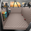 URPOWER Back Seat Extender for Dogs, Large Hard Bottom Dog Car Seat Cover | Supports 550 lbs, Stable 3-Panel Hard Bottom, Added High-Density Foam for Comfort, Waterproof 900D Oxford, 45% More Space by URPOWER