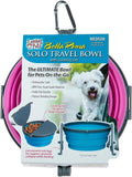Loving Pets Bella Roma Collapsible Dog Bowls - Silicone Dog Bowls, Foldable Bowl, Puppy Essentials & Hiking Pet Supplies Great for Home & Travel (Pink, Medium) by Loving+Pets