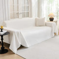 MYSKY HOME Couch Cover for Dogs Washable Couch Covers for 3 Cushion Couch Sofa Super Soft Sofa Slipcover Non Slip Sofa Cover, Chenille Sofa Covers for Dogs, Furniture Protector, 71"x150", White by MYSKYHOME