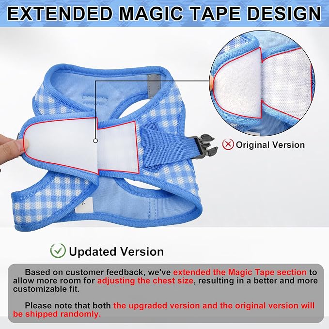 AIITLE Step in Small Dog Harness and Leash Set, Puppy Pet Vest, Blue XS | Breathable Mesh, Adjustable Fit, No-Pull Reflective Design, Escape Proof, for Small-Medium Dogs, Outdoor Walking, Running - Image 3