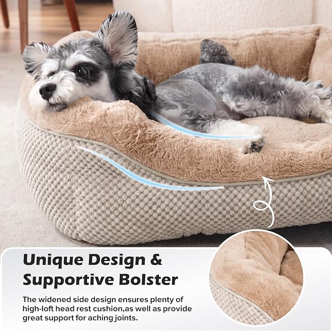 Dog Bed Medium Size, Orthopedic Warming Soft Calming Sleeping Durable with Anti-Slip Bottom - Image 3