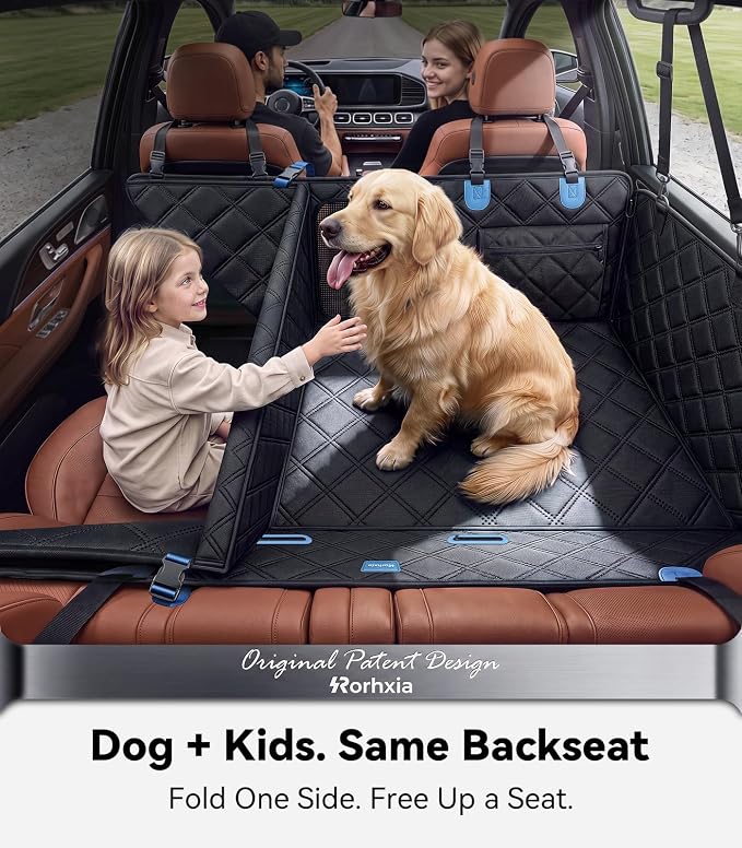 Rorhxia Truck Dog Seat Cover for Backseat, [Safe, Comfort and Large Space] | XL, Waterproof 600D Heavy Duty Dog Car Hammock, Release Passenger Seats, Full-Size SUV/Truck, Large Dog Friendly - Image 4