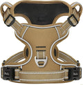 HEELE Dog Harness, Dog Harness for Small Medium Large Dogs No Pull Adjustable Padded Reflective Harness with Handle for Walking Training, Brown, S | Soft Breathable Padded Pet Vest, No Pull No Choke, Adjustable 2 Metal Rings for Outdoor Walking Training by HEELE